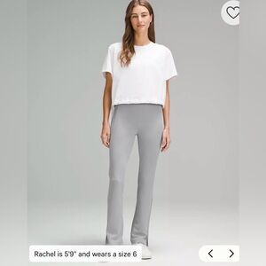 Lululemon Ribbed Softstreme Zip-Leg High-Rise Pant Size 6 Grey